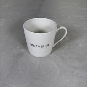 Sips Drinkware "Coffee is my Self-Care" Coffee Mug White Benefits Charity